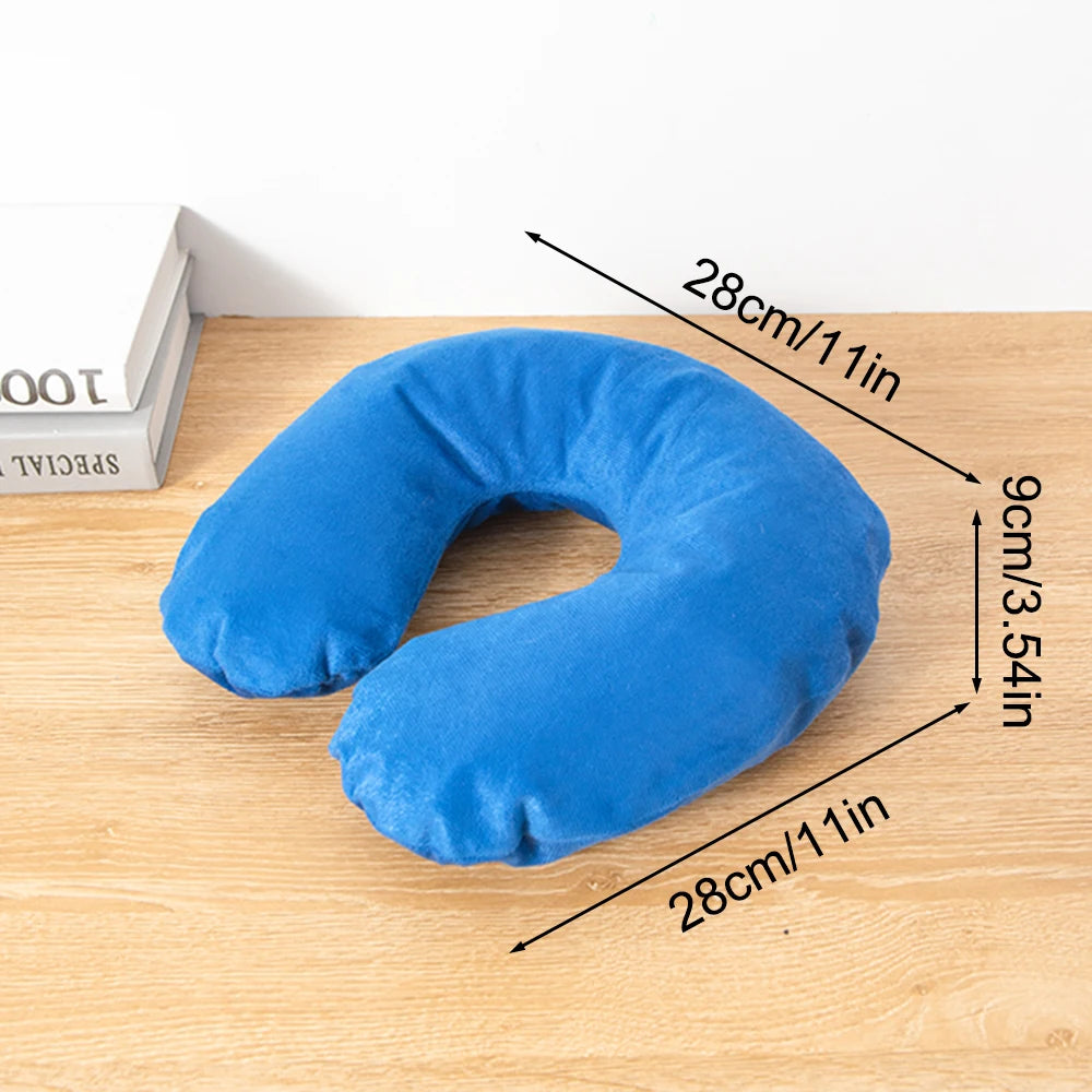 Portable Inflatable U-Shaped Travel Pillow