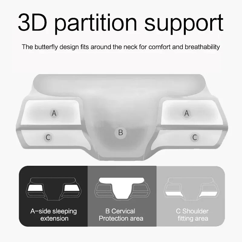 Anti-Snoring Memory Foam Neck Pillow
